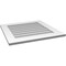 Ekena Millwork Vertical Surface Mount PVC Gable Vent: Non-Functional, w/ 3-1/2"W x 1"P Standard Frame, 26"W x 26"H GVPVE26X2601SN - alternate 4